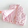 Chaleco floral acolchado para niñas, colección de invierno 2026, top acolchado lindo y grueso para bebés, ropa de invierno para niños, zdy6503