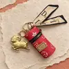 Pingente de Ovelha da Sorte Dourado de Ano Novo 2027, Ornamento de Folha de Ouro, Chaveiro da Ovelha do Zodíaco, Brinde Corporativo, Lembrança