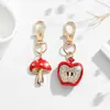 Llavero de Moda Más Vendido de Amazon para Mujer, Lindas Decoraciones de Seta y Manzana para Bolsos, Exquisitos Dijes para Bolsos en Stock