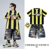 Roupas Infantis da Moda para Street Dance Estilo Hip Hop Estilo de Rua Fantasias para Apresentação Infantil Meninos e Meninas Hip Hop Jazz Dança Apresentação Fashion