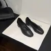 Edición Piel de Oveja~Estilo Minimalista Francés Piel Genuina Punta Redonda Moño Corte Bajo Zapatos Planos de Ballet Versátiles Tacón Grueso Mary Janes