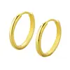 Brincos Circulares Simples Brilhantes Europeus e Americanos Transfronteiriços Banhados a Ouro 18K Prata Esterlina 925 Brincos de Design de Nicho Brincos de Luxo Acessíveis
