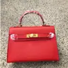 Bolso Kelly Segunda Generación Estampado de Palmeras con Hebilla Dorada (H03Kl Hebilla Dorada)