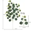 Nuevo producto transfronterizo hojas falsas hojas de sauce artificiales florero arreglo floral decoración de hojas verdes tallo único hojas de eucalipto simulación