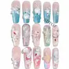 Arte de Unhas Aurora Iridescente Oceano 3D Charms Estrela do Mar Concha Cavalo-Marinho Mistura Transparente Estilo Delicado de Fada Arte de Unhas