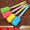 Escova de Limpeza de Copo com Esponja Retrátil Portátil Pode Pendurar Escova de Garrafa Cozinha Cabo Longo Escova de Copo Escova de Panela 34cm