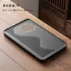 Bandeja de té de piedra de porcelana Wujin de imitación de lujo ligero para el hogar, juego de té, mesa de té pequeña, mesa de almacenamiento y drenaje de agua, mesa de remojo en seco, bandeja de té de piedra Wujin