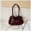 Bolso de mano plisado retro de nicho para mujer, nuevo bolso de hombro casual de moda 2026, bolsa de mano versátil de gran capacidad