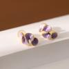 Pinzas de Oreja de Silicona Florales Esmaltadas de Colores Integradas con un Diseño de Pendientes de Metal Plegado para Orejas Sin Perforar