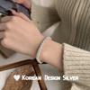 Pulsera de plata de ley S925 con diseño avanzado, de lujo, con múltiples capas y cuentas de plata de ley.