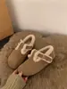 Sapatos Birkenstock Retrô de Couro Genuíno, Sapatos de Pelo, Mocassins Versáteis, Roupa Externa de Outono e Inverno, Sapatos de Algodão Aveludado, Sapatilhas de Solado Macio, Sapatos Femininos