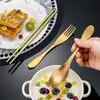 La Fábrica de Origen Soporta Juegos de Cubiertos Portátiles de Titanio Puro Hechos a Medida, Incluyendo Cucharas, Tenedores, Palillos y Cajas de Almacenamiento, Adecuados como Regalos para Estudiantes