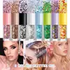 Comercio Exterior Sirena Lentejuelas Mariposa Lentejuelas Iridiscentes Polarizadas Maquillaje Facial Festival Carnaval Gel sin Pegamento Maquillaje de Escenario