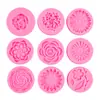 Forma de Silicone para Bolo Crisântemo Margarida Rosa Forma de Fondant Rosa Flor de Fondant Forma para Bolo de Chocolate