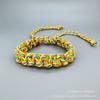 Nueva pulsera tejida a mano de estilo étnico colorido de algodón y lino, pulsera para pareja, moda callejera, casual, pulsera para novias