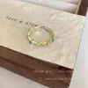 Anillo de Flor Azul Esmaltada para Mujer, Diseño de Nicho con un Toque de Alta Gama, Anillo para Dedo Índice Que Realmente Resalta el Cutis, Anillo Abierto Ajustable