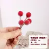 Decoraciones Navideñas de Espuma Dorada y Bayas Rojas Guirnalda de Ratán para Árbol de Navidad Colgante de Ramo para Regalo con Materiales Florales