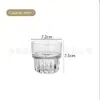 Vaso de Vidrio Retro para Jugo, Transparente Apilable para Hielo, Café Latte, Copa de Cóctel, Vaso de Agua para Bar y Restaurante