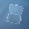 Almacenamiento de Joyería Portátil Uña Flip Plástico Transparente Caja de Empaque Joyería Rectangular Gancho Pp Caja de Plástico Transparente