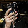 Adecuado para funda de teléfono móvil Samsung S26Ultra, Pulsera de Borde Recto Galvanizado, Funda Protectora S25Fe, S24A37A56, Sensación de Alta Gama