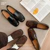 Producción durante todo el año~ Zapatos Planos Maillard de Boca Ancha Individuales 2026 Mocasines Marrones de Cuero con Punta Redonda, Ahora en Stock y Muy Recomendados