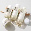 Materiais de Embalagem de Vidro para Produtos de Skincare, Frascos de Vidro para Emulsões Aquosas, Conjunto de Frascos Redondos Retos, 100ml, 120ml, Frascos com Pump, Potes de Creme 30g