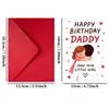 Tarjeta de Agradecimiento y Bendición por el Día del Padre Temu Transfronteriza, Regalo para Papá, Juego de Tarjeta y Sobre Hechos a Mano