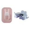 Jimao Xixi soporte para mopa de conejo soporte para escoba gancho clip para mopa fuerte sin costuras sin perforaciones estante de pared para baño