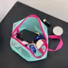 Ins Simple Color Dopamina Bolsa Tofu Malla de Gran Capacidad Bolsa Cosmética de Viaje Colorida Portátil Bolsa Cosmética de Malla