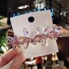 Nuevo Pasador de Flor de Cristal Estilo Coreano para Niñas Jóvenes, Pinza de Resorte Transparente de Colores y Accesorio para el Cabello de Flor Estilo Japonés