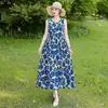 Vestido de Verano de Alta Gama de Algodón y Seda para Mamá de Mediana Edad, Elegante Modelo Nuevo 2026, Vestido Camisola Estilo Chaleco Reductor de Edad para Ropa Exterior