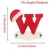 Navidad 2024 26 Letras Colgante de Feliz Navidad Decoración Plana de Árbol de Navidad de Acrílico Linternas