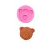 Molde bonito do rosto do urso dos desenhos animados molde de silicone DIY handmade sabonete molde de argila Fondant molde de pudim de chocolate