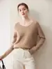 Novedades de Otoño Suéter de Cachemir con Lunares y Cuello en V para Mujer Suéter de Punto de Lana con Puntos de Colores Versátil Jersey de Manga Larga Capa Base