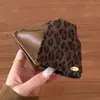 Presilha de Cabelo Triângulo Gato Kt com Estampa de Leopardo Retrô Coreana para Mulheres, Acessório de Cabelo para a Parte de Trás da Cabeça, Presilha Tubarão, Grampo de Cabelo, Adorno de Cabelo