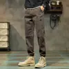 Calças casuais de marca de moda por atacado masculinas primavera e outono esportivas com dedos soltos outono e inverno calças de macacão grossas com forro de lã