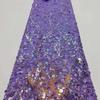 Tela de tela bordada con cuentas de lentejuelas de colores 2024 para vestido de novia europeo y americano, vestido de escenario MN279