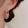 Pendientes de Aleación de Cobre con Circonita Diseño Único Sentido Geométrico Cuadrado Pendientes Completos de Circonita Pendientes Ligeros de Lujo con Sentido de Diseño Versátil