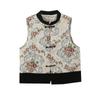 Novo Colete de Algodão Plissado com Botão Jacquard Chinoiserie para Mulheres Inverno Novo Gordura mm Camisa Básica Escovada 431929t21