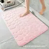 Em estoque tapete de chão com relevo de veludo coral, piso de seixos, tapete de porta de banheiro absorvente, tapete de chão macio para corredor, tapete de porta, atacado