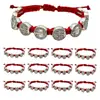 Pulsera trenzada con cuentas de aleación y cordón de algodón ajustable, estilo transfronterizo popular en Europa y América, joyería con cuentas redondas para hombres y mujeres