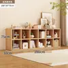 Estantería de Madera Maciza Estante de Almacenamiento de Piso Integrado Inclinado a la Pared Sala de Estar Bolsa para Libros Armario Guardería Armario de Rejilla para Niños Estantería para el Hogar