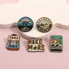 Broche Estilo Aventura al Aire Libre, Montañismo, Senderismo, Acampada, Insignia de Diseño Multi-Elemento, Pin de Ropa de Moda, Pequeños Accesorios