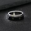 Anillo giratorio de acero inoxidable europeo y americano para hombre, anillo de cruz de personalidad de moda, anillo de moda hip hop, joyería