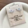 Brincos de Franja Florais Azul-Místico Gélido Transparente Incrustados com Zircônia, Super Delicados, Frescos e Elegantes, Luxo Leve, Exquisitos, Modernos e Versáteis