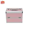 Estuche Cosmético Plegable Portátil Aleación de Aluminio Doble Apertura Estuche Cosmético Portátil Caja de Herramientas Profesional para Salón de Belleza Arte de Uñas