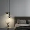 Lámpara Colgante Pequeña de Mesita de Noche para Dormitorio Minimalista Creativa Estilo Ins Lámpara para Barra de Bar Restaurante Modelo de Diseñador Danés Lámpara Colgante Decorativa para Habitación