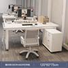 Escritorio de oficina, estación para personal, mesa y silla dobles para personal, mesa de oficina combinada, escritorio de computadora moderno y sencillo con archivador