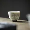 Xícara de Chá Única Azul e Branca Pintada à Mão da Dinastia Tang e Song, Conjunto de Chá Kung Fu, Xícara de Chá Doméstica, Xícara de Chá Pétala de Crisântemo Flor de Osmanthus Sob Esmalte