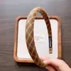 Diadema Estampada a Cuadros de Primavera para Niños Estudiante, Diadema Ancha de Tela con Lazo para Niñas, Accesorio para el Cabello de Estilo Padre-Hijo para Salir